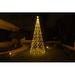 The Holiday Aisle® LED Cone Tree w/ Collapsible Base Lighted Display Metal in White | 192 H x 72 W x 72 D in | Wayfair 61508