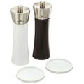 Zassenhaus Augsburg Pepper Mill and Salt Mill Set 18 cm Black White and Porcelain Coaster