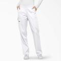 Dickies Women's Eds Signature Cargo Scrub Pants - White Size 2Xl (86106)