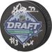 Kirby Dach Montreal Canadiens Autographed 2019 NHL Draft Logo Hockey Puck with "#3 Pick" Inscription