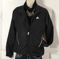 Adidas Jackets & Coats | Adidas Black Poly 3 Stripe Windbreaker Jacket | Color: Black | Size: Xs