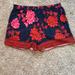 Anthropologie Shorts | Anthropologie Printed Shorts Size M | Color: Blue/Red | Size: M