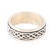 Celtic Illusion,'Celtic Pattern Sterling Silver Spinner Ring from India'