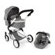 Bayer Chic 2000 597 76 Puppenwagen Lia, 3in1 Kombipuppenwagen für Kinder von 4 bis 8 Jahren, Jeans grau