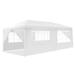 Costway 10 x 20 Feet 6 Sidewalls Canopy Tent with Carry Bag-White