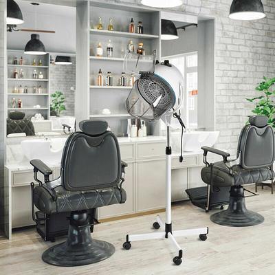 Professional Salon Hair Dryer Hood Stand Portable Hairdresser Floor White