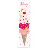 Zoomie Kids Yoder Ice Cream Cone Personalized Growth Chart Canvas in Pink | 39 H x 10 W x 0.2 D in | Wayfair E472ED68141C4CFCBD7E1A915AE6DBDB