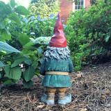 HomeStyles Old World Gnomes Zelda the Female Gnome Garden Statue Concrete/Stone in Blue/Gray/Green | 14.5 H x 6.75 W x 5.25 D in | Wayfair 36012