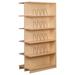 Stevens ID Systems Library 74" H x 35" W Standard Bookcase Wood in Brown | 74 H x 35 W x 23 D in | Wayfair 88268 Z74-024