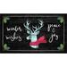 Black 18 x 0.44 in Area Rug - The Holiday Aisle® Triplett Winter Wishes Area Rug Polyester | 18 W x 0.44 D in | Wayfair