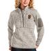 Women's Antigua Oatmeal San Francisco Giants Fortune Quarter-Zip Pullover Jacket
