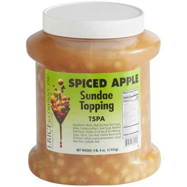 I. Rice Spiced Apple Dessert / Sundae Topping 1/2 Gallon - 6/Case