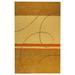 White 84 x 60 x 0.5 in Indoor Area Rug - Orren Ellis Conrado Abstract Hand Tufted Gold/Beige Rug Wool, Cotton | 84 H x 60 W x 0.5 D in | Wayfair