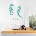 Bay Isle Home™ Seahorse Wall Decal Vinyl in White | 22 H x 12 W in | Wayfair B2A7B668287D4BFC9153A109DE28FF20