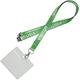 We Print Lanyards Green Visitor Lanyard ID Card Pass Badge Holder Neck Strap with Safety Breakaway & Trigger Clip. Includes PVC Wallet Pass Holder. (Pack of 25)