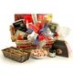 British Food Hamper - Contains Award Winning Delicacies - Handmade Wicker Basket Wrapped With Red, White & Blue Ribbon