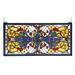 Astoria Grand Weissman Transom Stained Glass Window in Blue/Red/Yellow | 14 H x 29 W x 0.375 D in | Wayfair 11AB2A8858A64D59BBA6EC4706E0E289