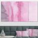 East Urban Home ' Handpainted Abstract Watercolor' Print Multi-Piece Image on Canvas Canvas, Wood in Pink | 28 H x 48 W x 1 D in | Wayfair