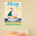 Zoomie Kids Ahoy Personalized Wall Decal Canvas/Fabric in Brown/Yellow | 26 H x 18 W in | Wayfair 8224782CE5DB4EB1B737DD60F8BC69E2