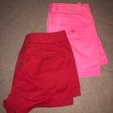 J. Crew Shorts | J Crew Chino Shorts, One Red/One Highlighter Pink | Color: Pink/Red | Size: 4