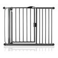 Bettacare Auto Close Stair Gate, 111cm - 118cm, Slate Grey, Pressure Fit Safety Gate, Baby Gate, Safety Barrier for Doors Hallways and Spaces, Easy Installation