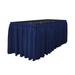 Ebern Designs Fithian Table Skirt Polyester in Blue | 29 D in | Wayfair DC4ADB3D298445D1ACF24533EFD0201C