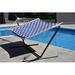 Bay Isle Home™ Vivere Demby Reversible Double Quilted Fabric Spreader Bar Hammock (450 lb Capacity) Polyester in Blue | Wayfair