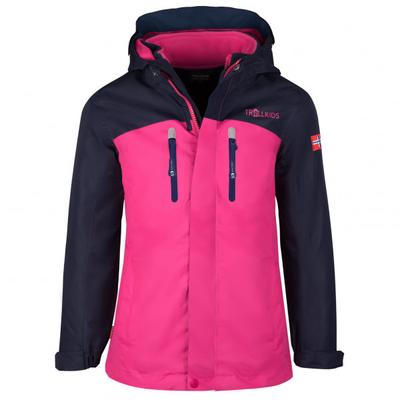 Trollkids - Girl's Bryggen 3in1 Jacket - Doppeljacke Gr 110 rosa/blau