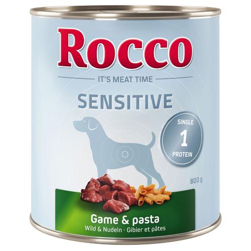 12x800g Sensitive Wild & Nudeln Rocco Hundefutter nass