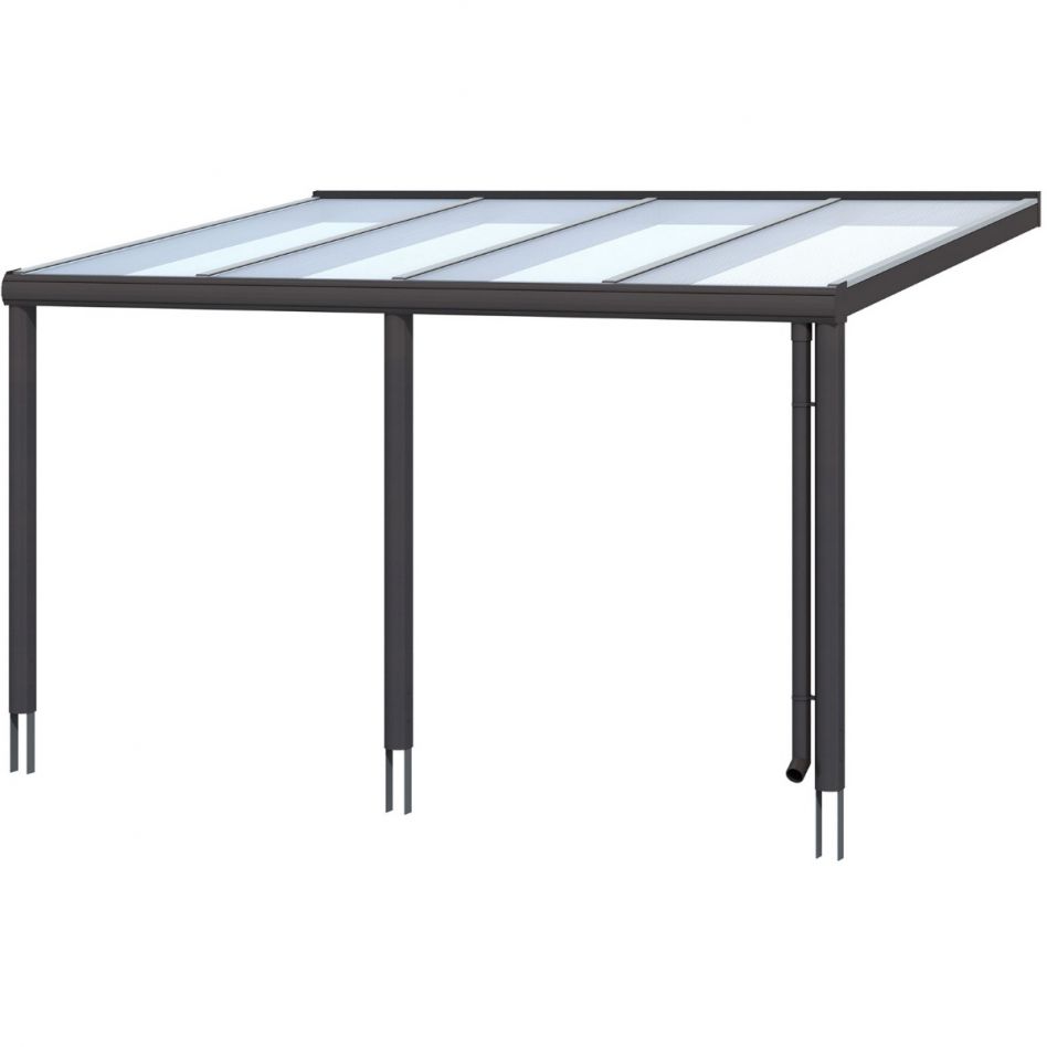 Skan Holz Terrassenüberdachung Garda Terrassendach, 648x257 cm, Weiß Image