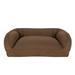 Orthopedic Quilted Microfiber Bolster Dog Bed, 27" L X 36" W X 10.5" H, Chocolate, Medium, Brown