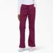 Dickies Women's Eds Signature Flare Leg Cargo Scrub Pants - Wine Size 5Xl (86206)