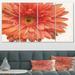 East Urban Home 'Vivid Red Daisy' Print Multi-Piece Image on Canvas Canvas, Wood in Orange | 28 H x 48 W x 1 D in | Wayfair