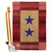 Breeze Decor 2-Sided Polyester 40 x 28 in. Flag set in Brown/Red | 40 H x 28 W x 1 D in | Wayfair BD-MI-HS-108069-IP-BO-D-US12-BD