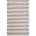 White 36 x 0.4 in Area Rug - Highland Dunes Marbella Striped Handmade Flatweave Gray/Taupe/Neutral Tone Area Rug /Wool | 36 W x 0.4 D in | Wayfair