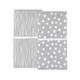 Changing Pad Cover Set | Cradle Sheet 2 Pack 100% Jersey Cotton Grey Abstract Stripes and Dots by Ely's & Co