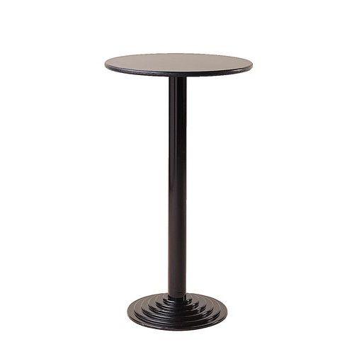table gueridon mange-debout 1 plateau noir