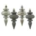 Vickerman 569276 - 4" Limestone Assorted Finish Finial Christmas Tree Ornament (8 pack) (N500025)