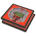 Red Texas Tech Raiders 3D StadiumViews Coasters