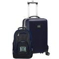 Hawaii Warriors Deluxe 2-Piece Backpack and Carry-On Set - Navy