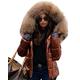 Roiii Womens Ladies Quilted Winter Coat Coat Hood Down Jacket Parka Outwear Size 8 14 20 (12, Metallic Copper)