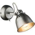 Vintage spot mural lampe de lecture chambre d'amis sommeil réglable gris argent Globo 54651-1