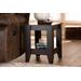 Baxton Studio Audra Modern & Contemporary Dark Brown Finished Wood End Table - ET8000-Wenge-ET