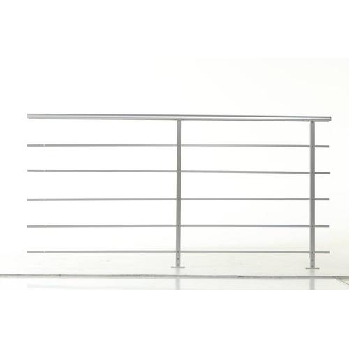 Dolle Geländer-Set PAB 81 - für Bodenmontage Ergänzungsset aus Aluminium für Treppen und Balkon (Innen und Außen)