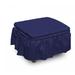 East Urban Home Box Cushion Ottoman Slipcover Polyester in Blue | 16 H x 38 W x 38 D in | Wayfair 7E7E3B0A45044555B207DD0AD783490B