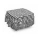 East Urban Home Wavy Lines Op Art Ottoman Slipcover Polyester in Gray/Pink | 16 H x 38 W x 0.1 D in | Wayfair 9D75781242404405A0A9695EF0D7A377