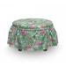 East Urban Home Box Cushion Ottoman Slipcover Polyester in Blue/Green/Pink | 16 H x 38 W x 38 D in | Wayfair DBEA4C3656444C9086C7896546C5B9A9