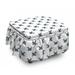 East Urban Home Dog Lover Siberian Husky Puppy 2 Piece Box Cushion Ottoman Slipcover Set Polyester in Gray | 16 H x 38 W x 0.1 D in | Wayfair