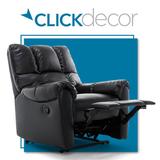 Click Decor ClickDecor Langston Upholstered Bonded Leather Recliner Chair Faux Leather in Black | 37 H x 35 W x 36.5 D in | Wayfair 820706797