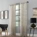 Clean Window Aso Twill Stripe Anti-Dust Linen Blend Sheer Curtain Panel Polyester/Linen in Black | 95 H in | Wayfair 54934